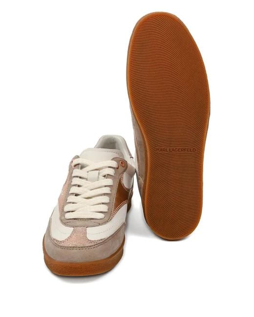 Karl Lagerfeld Brown Kandidate Leather Sneakers