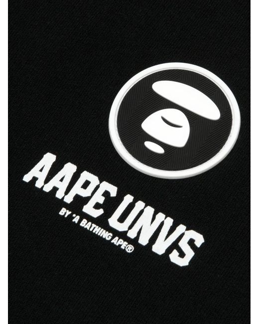 Aape By A Bathing Ape Black Moonface Patch Baseball Jacket for men