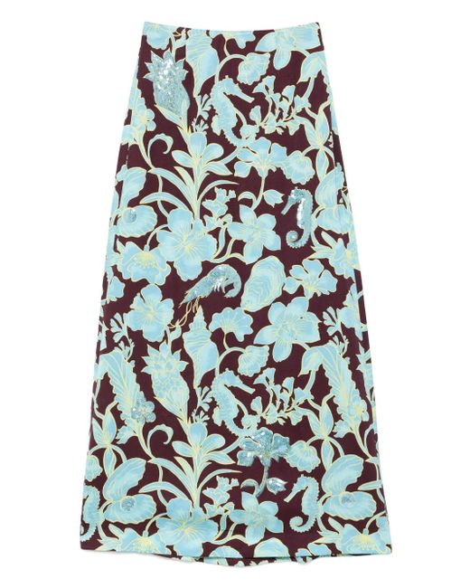 Jupe Sizzle À Coupe Mi-Longue ALÉMAIS en coloris White