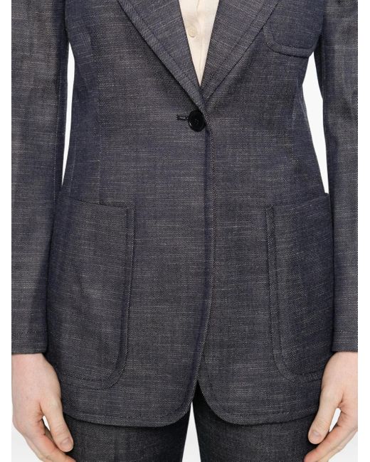 Joseph Gray Patch-Pocket Single-Breasted Blazer