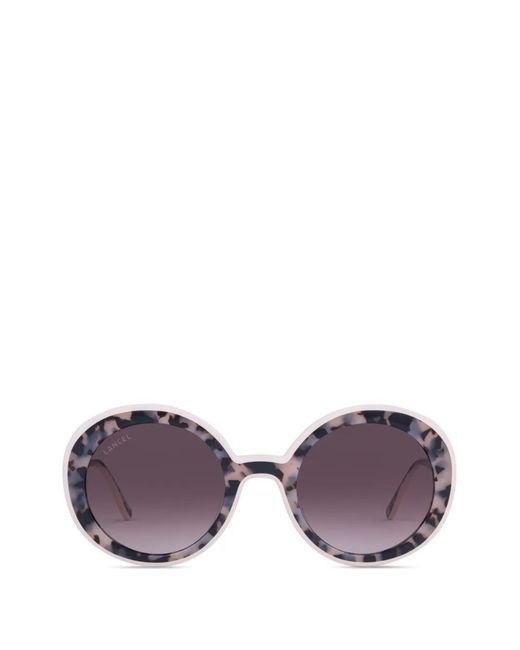 Lancel Purple Josephine Round Sunglasses