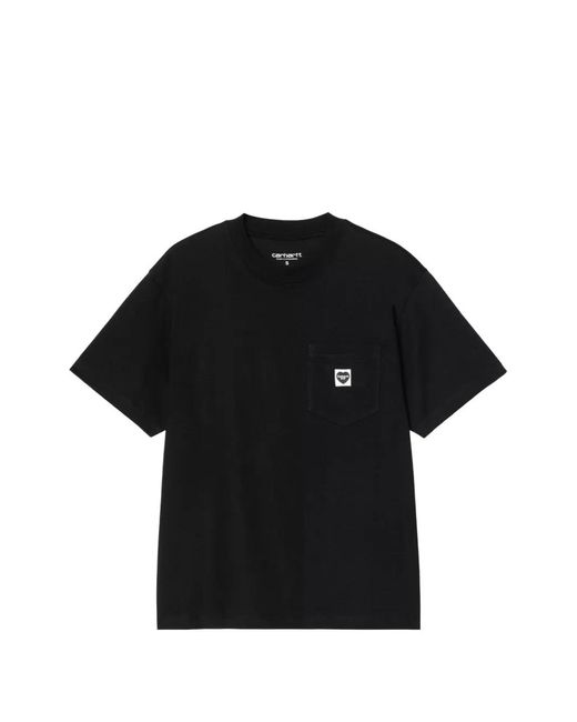 Carhartt Black S/S Pocket Small Heart T-Shirt