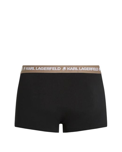 Karl Lagerfeld Black Lot De Trois Boxers À Logo for men