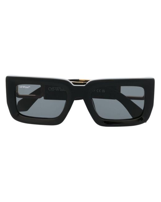 Off-White c/o Virgil Abloh Black Boston Logo-plaque Sunglasses