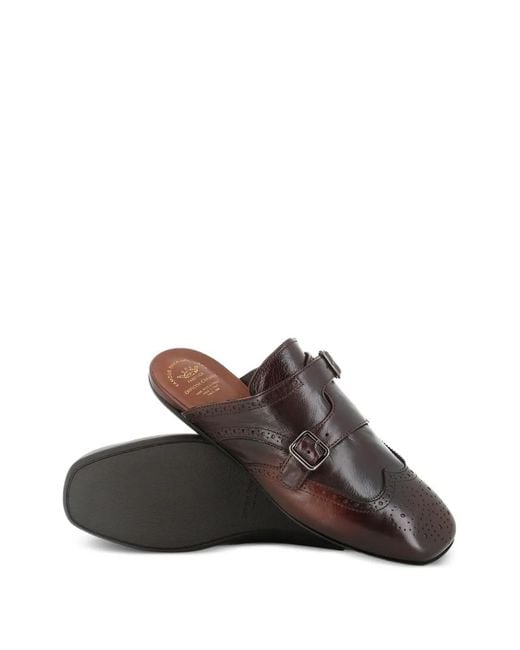 Officine Creative Brown Leather Mules