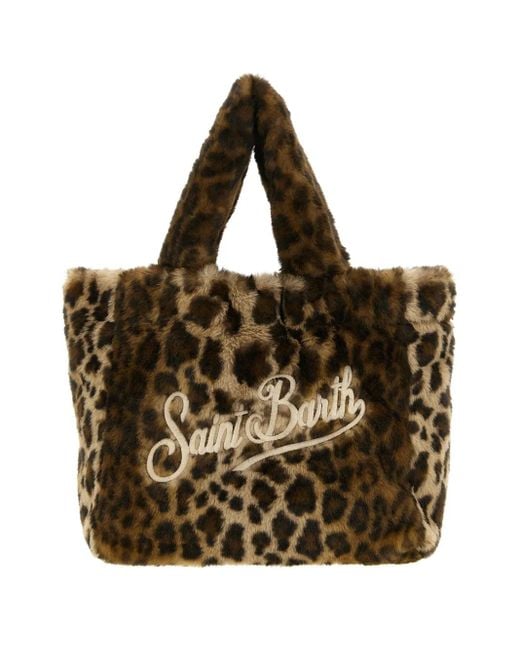 Mc2 Saint Barth Colette Shopper Met Luipaardprint in het Brown