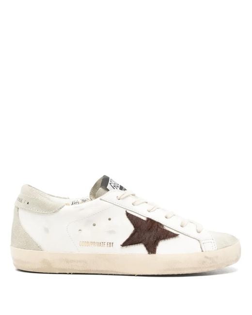 Golden Goose Deluxe Brand White Star Appliqué Sneakers