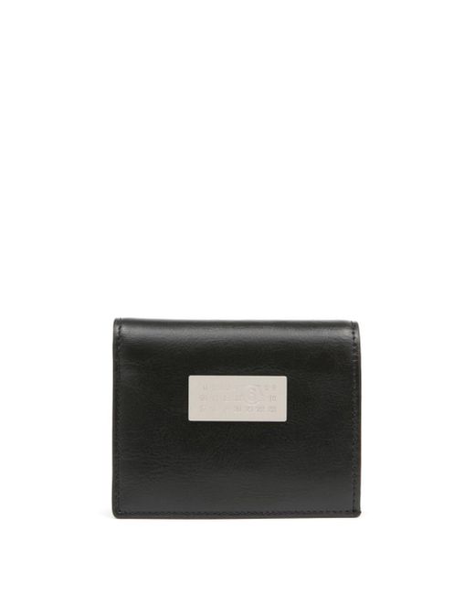 MM6 by Maison Martin Margiela Black Logo-plaque Leather Wallet