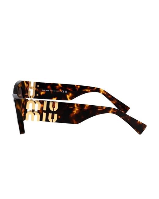Miu Miu Brown Tortoiseshell Frame Sunglasses