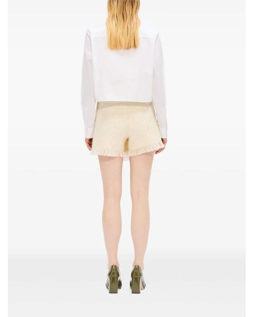 MSGM Tweed Shorts in het Natural