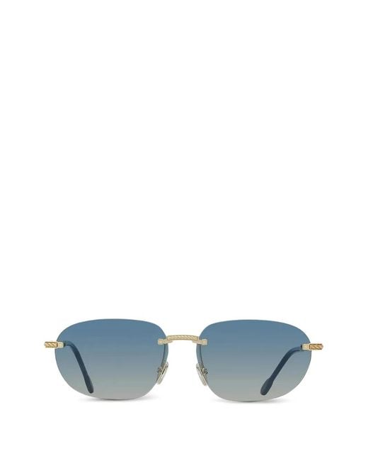 Fred Blue Winch Rimless Sunglasses