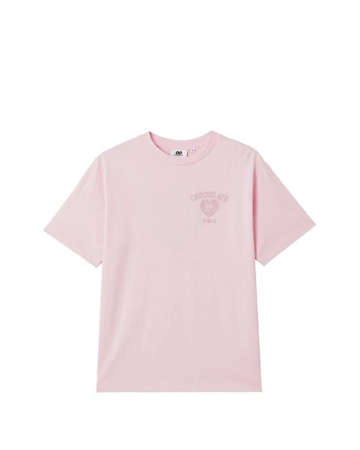Chocoolate Pink T-Shirt À Logo Imprimé