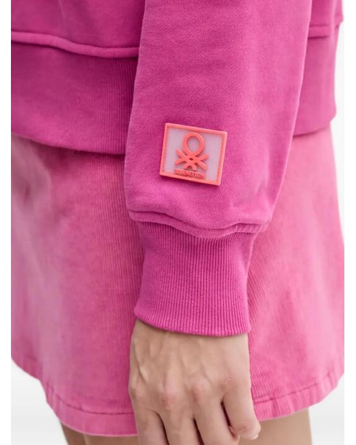 Benetton Pink Printed Hoodie