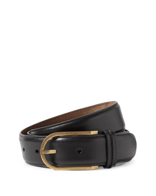 Zegna Black Dark Leather Belt for men