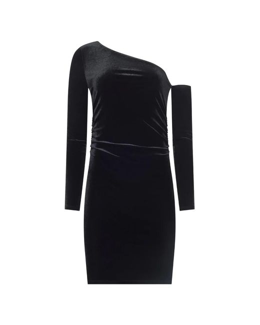 L'Agence Lynne One-Shoulder Mini Dress in Black | Lyst