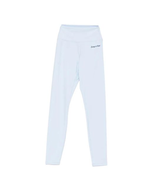 Sporty & Rich White Logo-Print Leggings