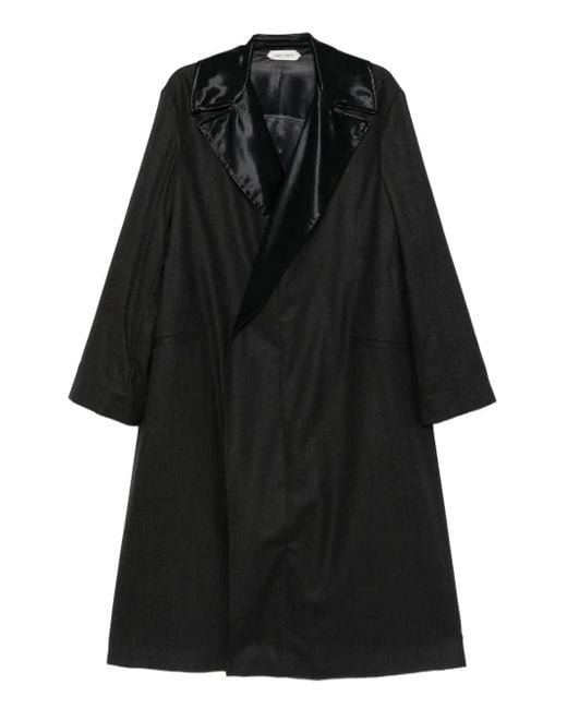 Cappotto Con Revers Satinati di Alberta Ferretti in Black