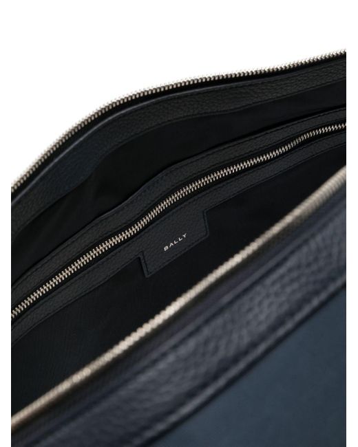 Bally Blue Code Stripe-detail Travel Bag