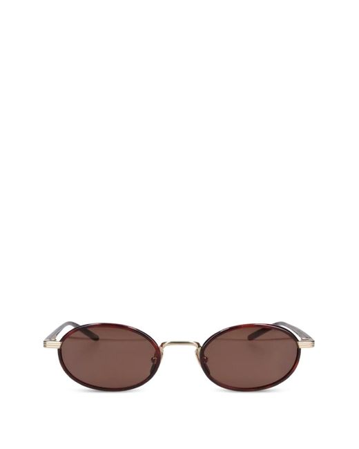 Chimi Brown Lea Tortoiseshell-Effect Sunglasses