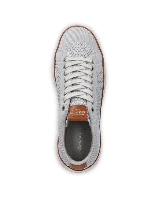 Gant White Knit Sneakers for men