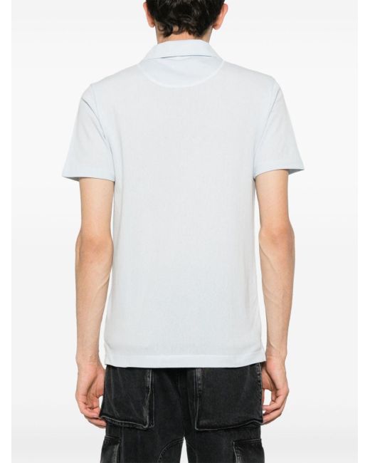Sunspel White Riviera Mesh Polo Shirt for men