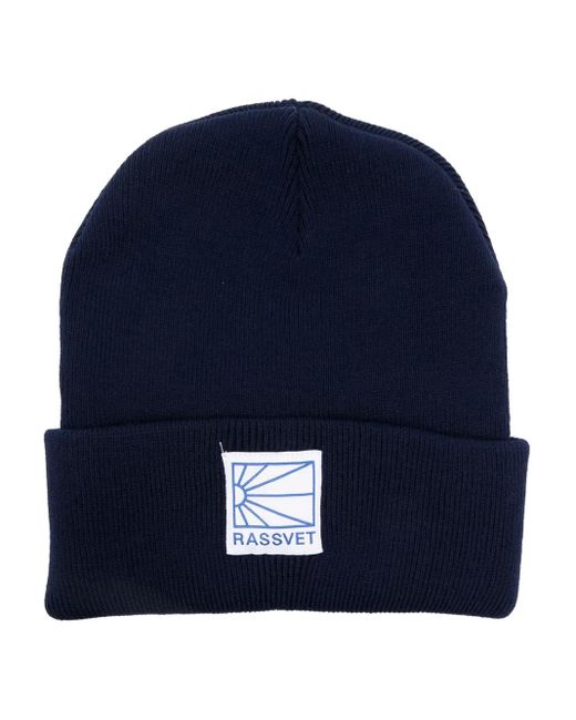 Rassvet (PACCBET) Blue Logo-Patch Beanie for men