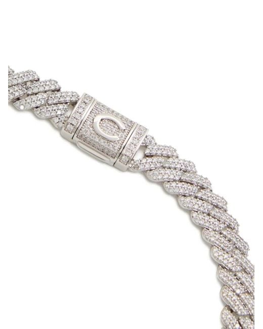 CERNUCCI Metallic Iced Prong Cuban Necklace for men