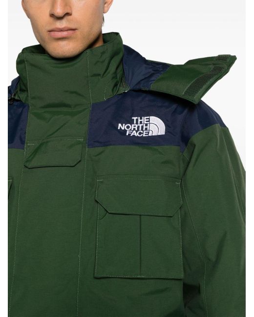 The North Face Green Logo-embroidered Padded-design Coat for men
