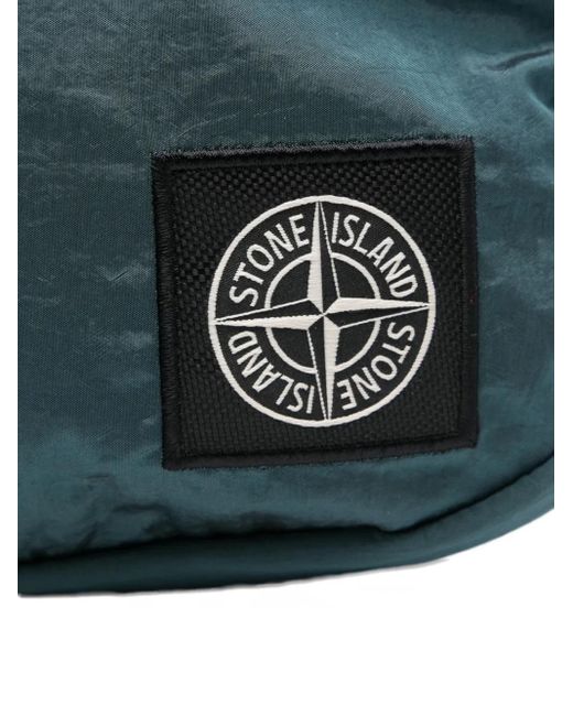 Stone Island Green Compass-Patch Belt Bag for men