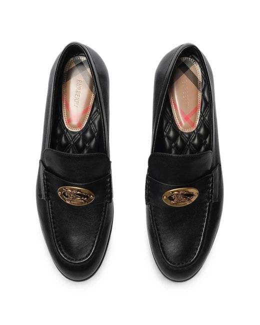 Burberry Black Leather Opal Loafers