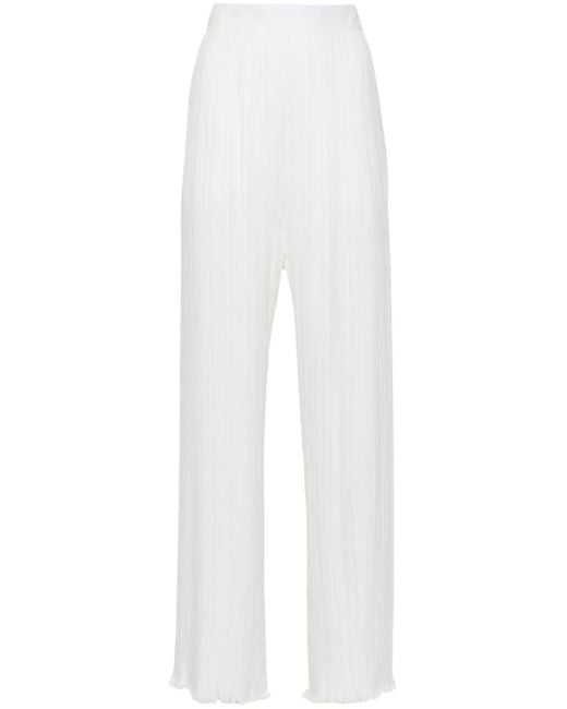 Lanvin White Pleated Trousers