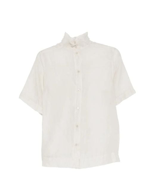 Christian Wijnants White Ruffled Short-Sleeve Shirt