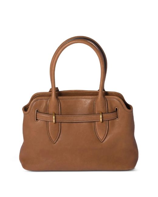 Miu Miu Brown Aventure Leather Shoulder Bag
