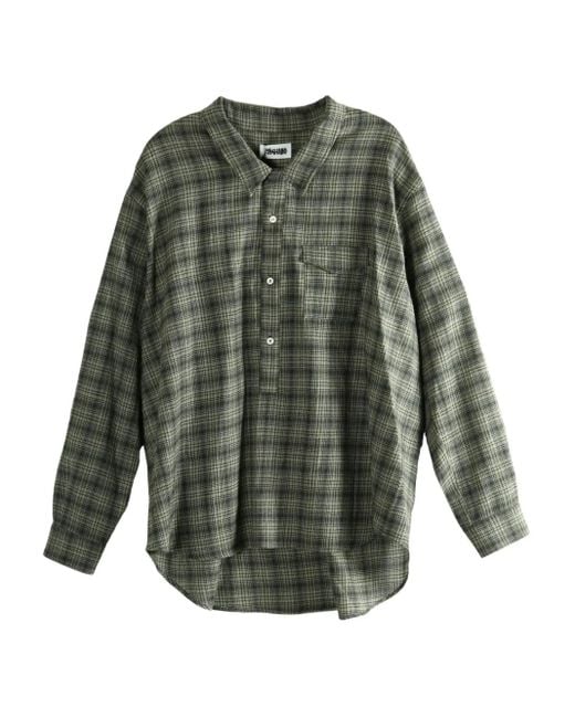 Magliano Gray Checked Chest-Pocket Shirt