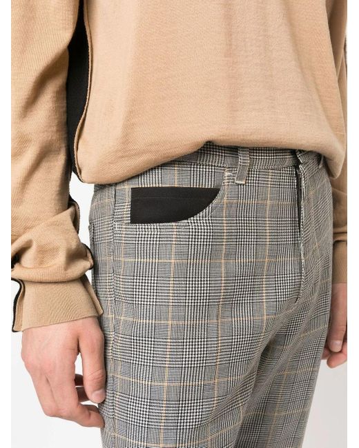 Marni Gray Prince Of Wales Straight Leg Trousers for men