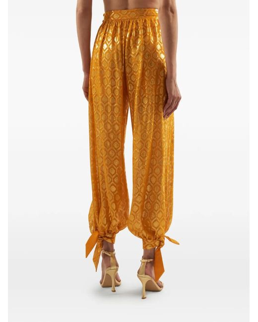 ‎Taller Marmo Metallic Giuni Tie Ankle Trousers