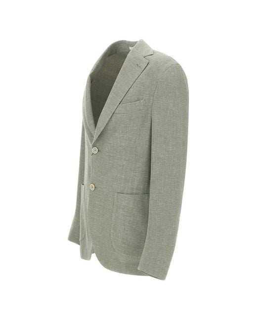 Eleventy Green Patch-Pockets Blazer for men