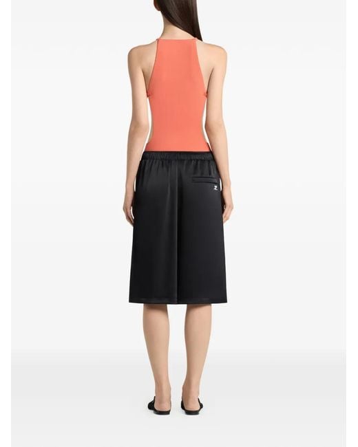 Bermudas Con Panel Posterior Courreges de color Black