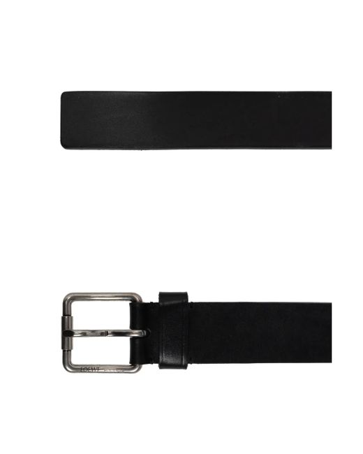 Cinturón Liso Loewe de hombre de color Black