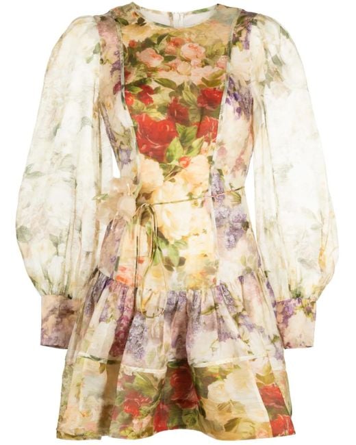 Zimmermann Mini-Jurk in het Metallic