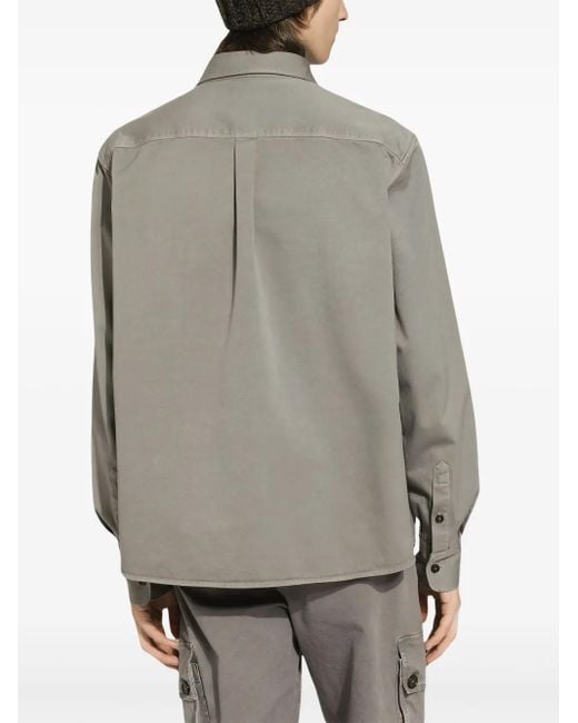 Dolce & Gabbana Gray Seam-Detail Shirt for men