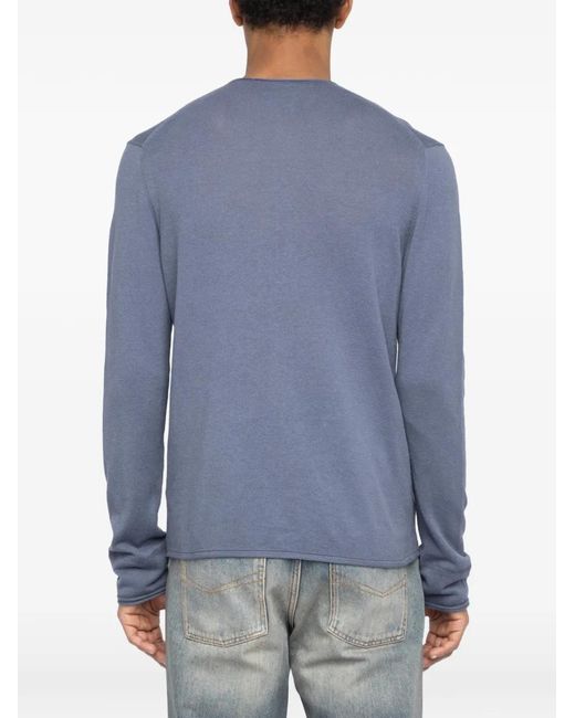 Zadig & Voltaire Blue Pull À Logo Et Manches Longues for men