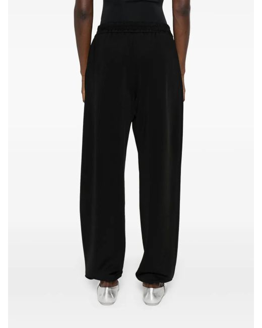 Jil Sander Black High-Waist Track Trousers