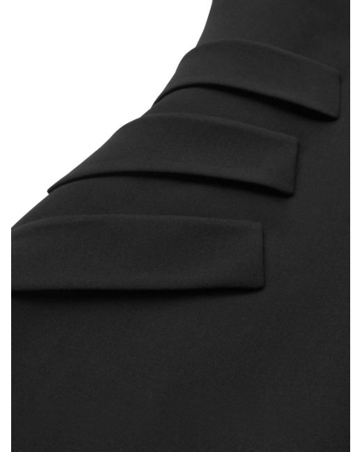 Robe courte en laine vierge mélangée Versace en coloris Black