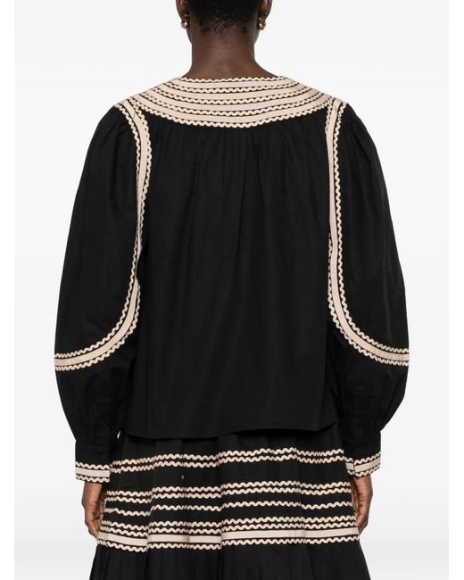 Ulla Johnson Black Laurenza Blouse