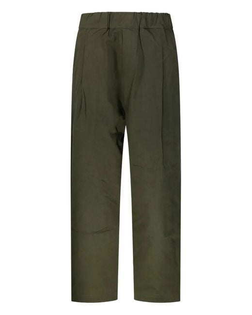 A PAPER KID Green Elasticated-Waistband Trousers for men