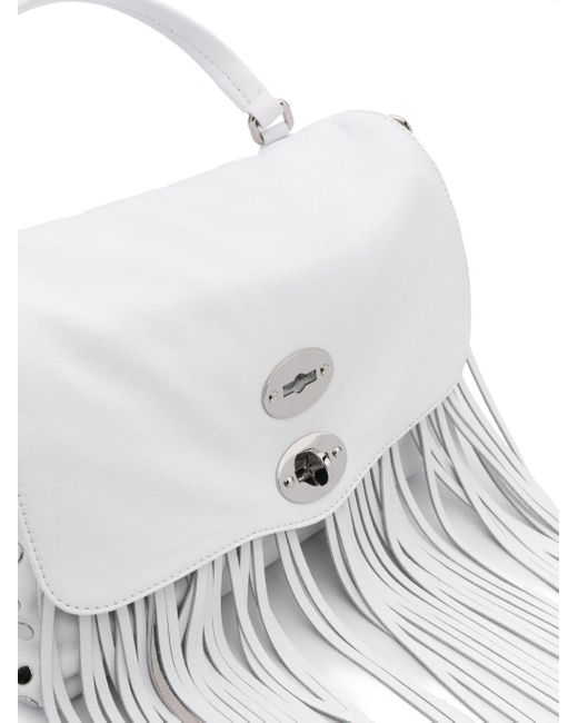 Postina Valmarana S leather tote bag Zanellato de color White