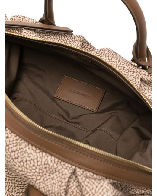 Borbonese Natural Tote Bag Mit Print