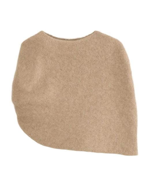 Lauren Manoogian Natural Geknoteter Schal mit rundem Ausschnitt