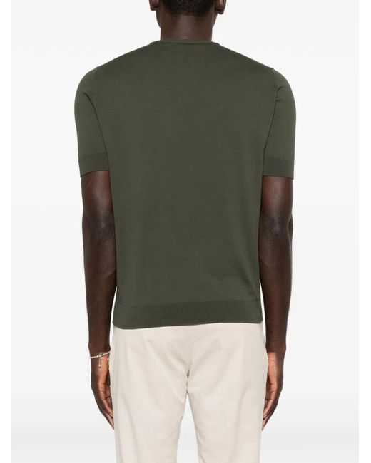 FILIPPO DE LAURENTIIS Green Crew Neck Short Sleeve T-Shirt for men